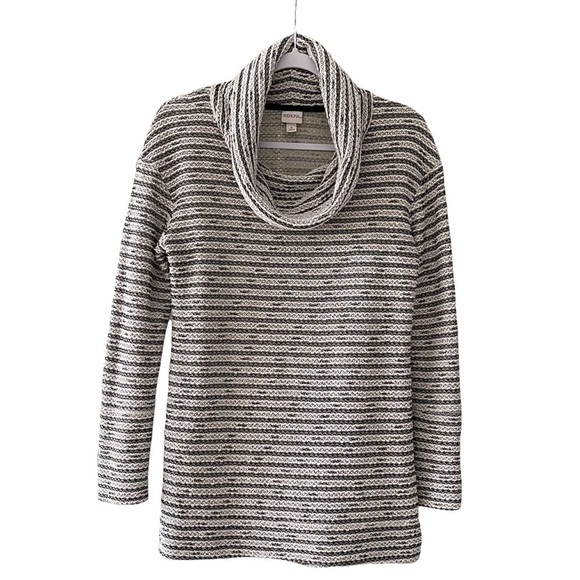 Merona Sweaters - MERONA Sweater Black and White Tunic Cowl Neck Size Small